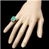 Image 3 : 14k White Gold 3.50ct Emerald 0.95ct Diamond Ring
