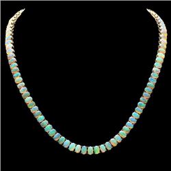 14k Yellow Gold 30.00ct Opal Necklace
