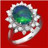 Image 1 : 14k Gold 1.81ct Opal 0.65ct Diamond Ring