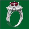 Image 2 : 14k Gold 2.52ct Ruby 1.90ct Diamond Ring