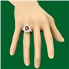 Image 3 : 14k Gold 2.52ct Ruby 1.90ct Diamond Ring