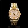 Image 1 : Rolex Two-Tone Datejust 36mm Custom Pink Dial, Diamonds on 9th & 6th Hour Men's Wristwatch