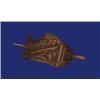 Carved Cedar Salmon Hair Ornament 4 1/4" W. Good Condition…