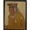 Painted Panel "Blackfoot Elder" by Karl House 1947 12"x 9" Good Condition…