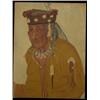 Image 2 : Painted Panel "Blackfoot Elder" by Karl House 1947 12"x 9" Good Condition…