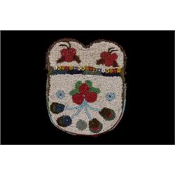 Plains Beaded Pouch with Floral Design ca. 1930 4 1/2" W. 3 3/4" H. Good Condition…