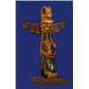 Older Northwest Coast Carved and Painted Totem Thunderbird and Killer Whale 12 1/2" H. 8 3/4" W.…