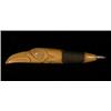 Northwest Coast Raven Rattle Carving Tool with Abalone Eyes 6 1/2" L. Good Condition…