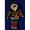 Image 1 : Inuit Doll with Seal Skin Parka and Wooden Face from Happy Valley, Labrador 10" H. Fine Conditio…