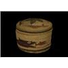 Image 1 : Nuu-chah-nulth Lidded Basket with Whale Design 3 1/4"x 2 1/2" As Is Damaged…