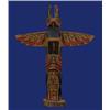 Carved Totem Thunderbird and Bear Holding Shaman with Copper by William Jackson July 4, 1940 7"…