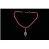 Image 1 : Spider Web Turquoise Nugget, Heshi and Coral Navajo Necklace…