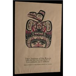 Bill Reid Silkscreen "The Children of the Raven" 37 1/2"x 35" Good Condition…