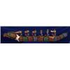 Image 1 : Kwakiutl Cedar Model Canoe with Six Masked Paddlers 50" L. Fine Condition…