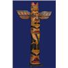 Image 1 : Older Northwest Coast Carved and Painted Three Figure Totem 12 1/2" H. 7 1/2" W. Good Condition…