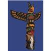 Image 1 : Randy Stiglitz Carved Bear and Eagle Totem 29" H. Fine Condition…