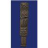 Image 1 : Salish Carved Fish Club with Chief Holding Rattle 18" H. Good Condition…
