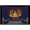 Image 1 : Hooded Rug Eagle and Whale Design ca. 1950 35"x 23" Fair Condition…