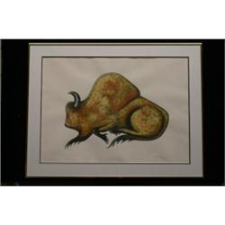 Benhamin Chee Chee Signed Lithograph 34"x 26" Fine Condition…
