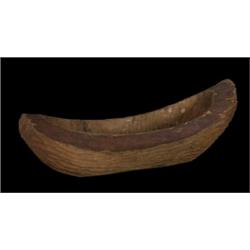 Haida Carved Yew Wood Feast Dish ca. 1900 with Family Provenance 21 1/2" L. 5 3/4" W. Fair Condi…