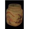 Image 1 : Superb Large Nuu-chah-nulth Basketry Covered Jar with Painted Lid 8 1/4"x 6" Good Condition…