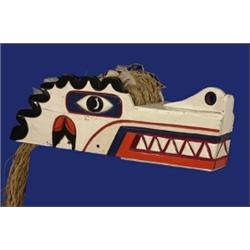 Nuu-chah-nulth Carved and Painted Wolf Mask ca. 1920 24" L. 10" W. 8" H. Fair Condition…