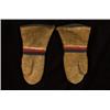 Image 1 : Pair of 19TH C. Deerskin Mittens with Trade Cloth Fair Condition…