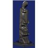 Image 2 : Two Carved Argillite Totems by Collinson 1969, Skidigate 6" H. Good Condition…