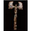 Image 1 : Carved and Painted Totem by Jerry McKay, Lytton B.C. 17 3/4" H. 9 1/2" W. Good Condition Missing…