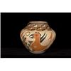 Image 1 : Acoma Pueblo Pottery Jar Traditional Parrot Design 7" H. 7" D. Fine Condition…