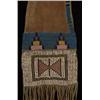Image 2 : Plains Sinew Sewn Buckskin Pipe Bag Pony Beaded Fringe 36" H. Good Condition…