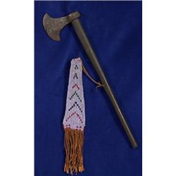 Northern Plains Iron Axe with Beaded Drop 21" L. Good Condition…