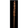 Image 1 : Coast Salish Carved Thunderbird, Whale and Raven Talking Stick 47" H. Fine Condition…