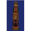 Image 1 : Older Northwest Coast Painted Totem 14" H. AS Is Crack to Back…