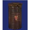 Image 1 : Birch Bark Cylindrical Container with Tufted Moose Hair Design 10" H. 6" D. Fine Condition…