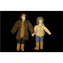 Pair of Native Maid Dolls 10 1/2" H. 9 1/2" H. Good Condition…