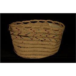 Old Attu Grass Basket 8" W. As Is…