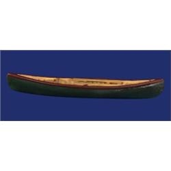 Carved Model Canoe with Paddles 15 3/4" L. 3" W. Good Condition…