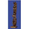 Image 1 : Gordon Clayton Carved Yellow Cedar Nishga Thunderbird and Whale Totem 27" H. Fine Condition…