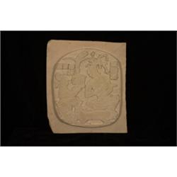 Limestone Plaque Copy of Ancient Mayans 11"x 9 1/4" Good Condition…
