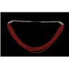 Image 1 : Ten Strand Navajo Ox Blood Red Coral Necklace Silver Beads and Clasp…
