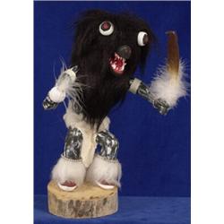 Signed Black Ogre Kachina 10 1/2" H. Good Condition…