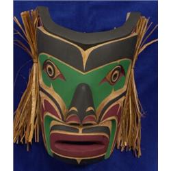 Carved Cedar Wildman of the Woods Mask by Clarence Nelson 15" H, 12" W. Fine Condition…