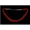 Image 1 : Ten Strand Navajo Ox Blood Red Coral Necklace Silver Beads and Clasp…