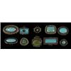 Image 1 : Ten Navajo Silver and Turquoise Rings…