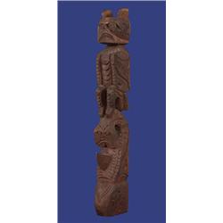 Chris John Thunderbird and Killer Whale Totem 21" H. Fine Condition…