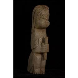 Carved Northwest Coast Red Cedar Figure 8 1/2" H. Good Condition…