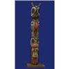 Image 1 : Older Northwest Coast Carved and Painted Two Figure Totem 25 3/4" H. Fair Condition…