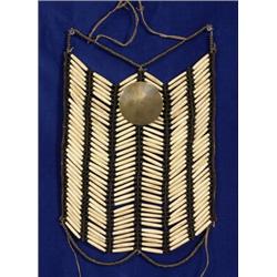 Old Restrung Northern Plains Bone Hairpipe and Trade Bead Breastplate 13" H. 12" W. Good Conditi…