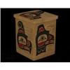 Image 1 : Gordon Clayton Carved Nishga Raven and Eagle Wood Box 5"x 5"x 61/2" H. Fine Condition…